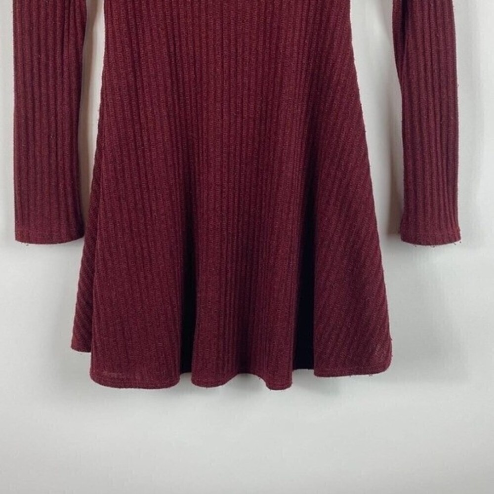 Pinc Dress Womens Small Red Burgundy Long Sleeve Mini Dress - Picture 5 of 6